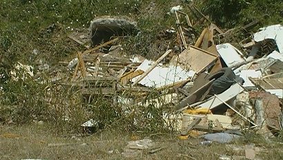 Moonshine Hill TX - Trash pile 