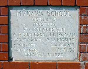 Mykawa, Texas - Mykawa School cornerstone