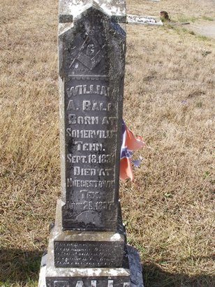 Nuecestown TX Cemetery William Ball tombstone