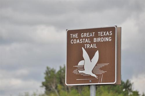 Olivia TX - The Great Texas Coastal Birding Trail sign