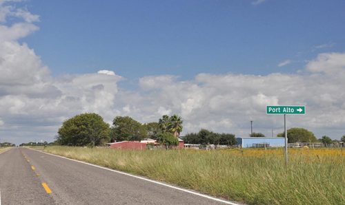 Port Alto TX road sign