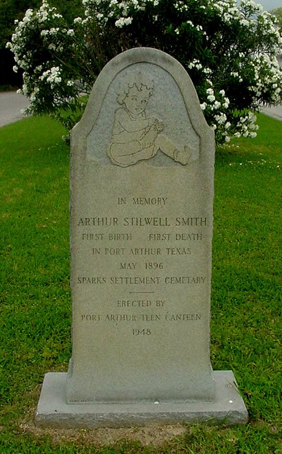Port Arthur TX - Baby Arthur Stilwell Smith Tombstone 