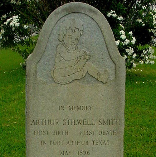 Port Arthur TX - Baby Arthur Stilwell Smith Tombstone 