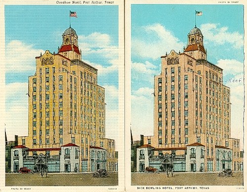 Port Arthur TX - Goodhue Hotel, Dick Dowling Hotel 