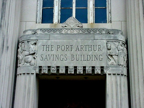Port Arthur TX - Port Arthur Savings Building Doorway 