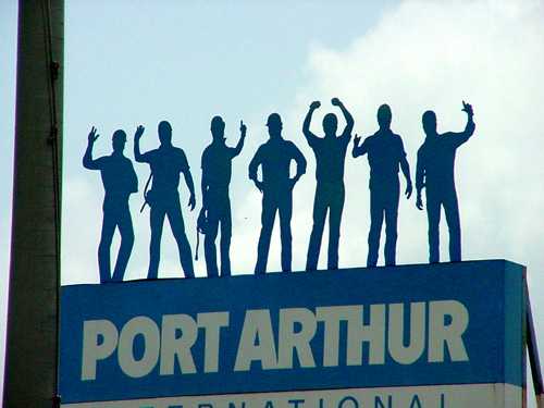 Port Arthur TX - Worker Silhouettes