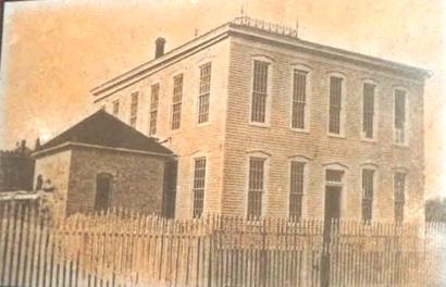 1857 Calhoun County courthouse in Indianola, Texas