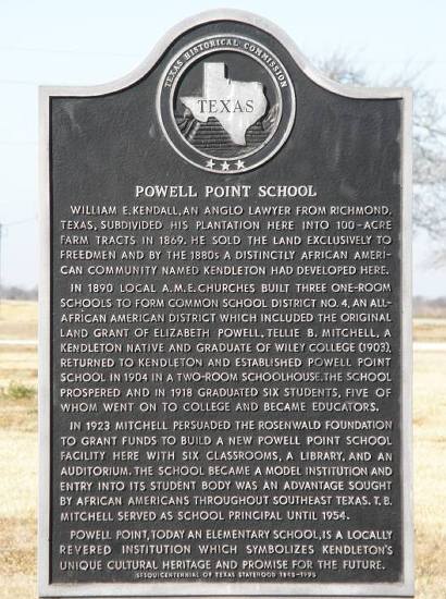 Powell Point Tx School Historical Marker