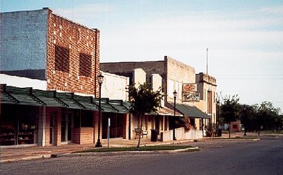 Downtown street scene, Refugio, Texas