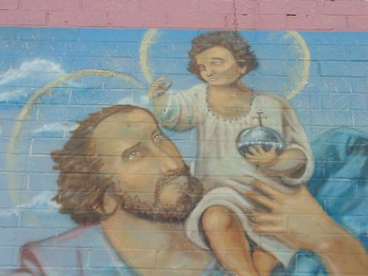 Robstown TX painted wall mural  St Christover