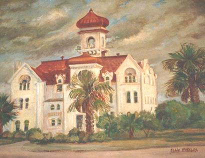 Aransas County courthouse Oil painting, Rockport Texas