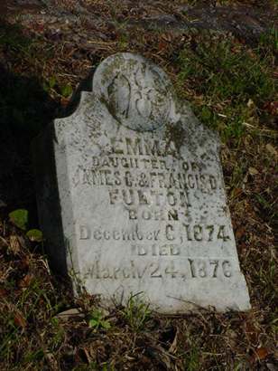 The tombstone of Emma Fulton, Rockport Cemetery
