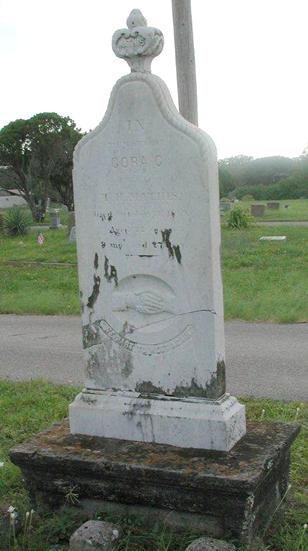Tombstone of Cora Linda Lampkin Caldwell, Rockport Cemetery 