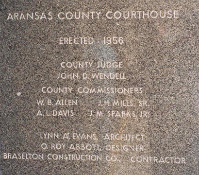 Rockport Texas - 1956 Aransas County Courthouse cornerstone