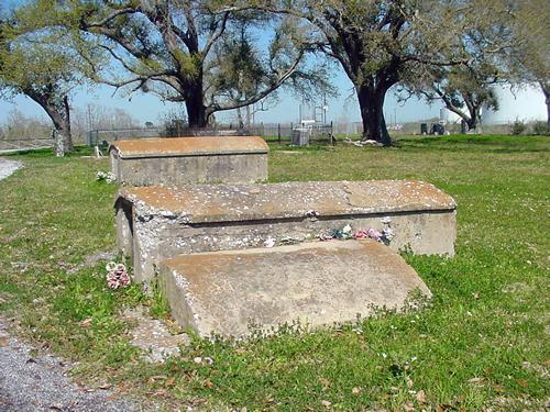 Sabine Pass Cemetery Texas horizontal crypts