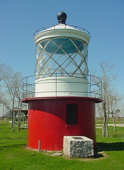 Sabine Bank Lighthouse lantern Sabine Pass Texas 