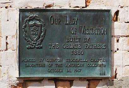 Our Lady Of Visitation plaque, Santa Maria TX