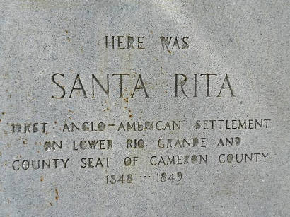Santa Rita Tx Centennial Marker text