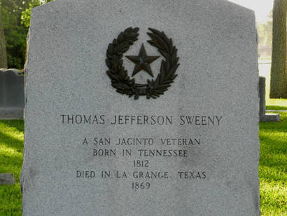 Thomas Jefferson Sweeny Texas Centennial Marker