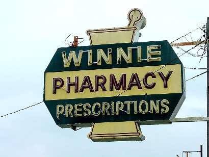 Winnie Texas Winnie Pharmacy Old Neon