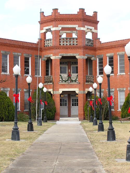 The Bartlett Grammar High School Restoration and Today, Bartlett, Texas.