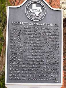 Bartlett School historical marker