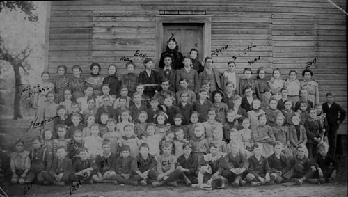 Williamson County TX Beaukiss School  1900s group photo