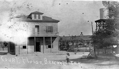 The 1879 Kinney County Courthouse, Brackettville, Texas vintage photo 