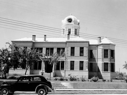 Brackettville TX - 1910  Kinney County Courthouse old photo