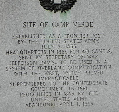 TX -  Site of Camp Verde Centennial Marker