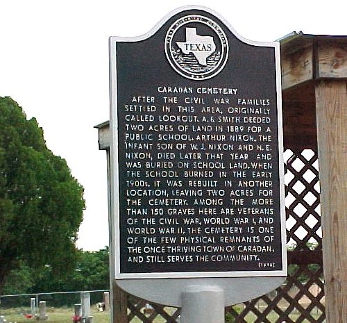 TX - Caradan Cemetery historical marker