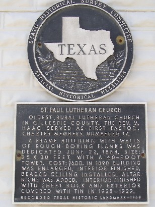 Cave Creek TX - St. Paul Lutheran Church Historical Marker
