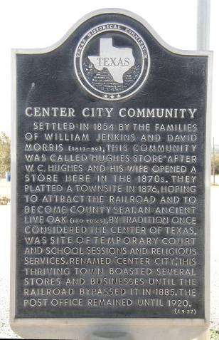 Center City Community Texas Historical Marker