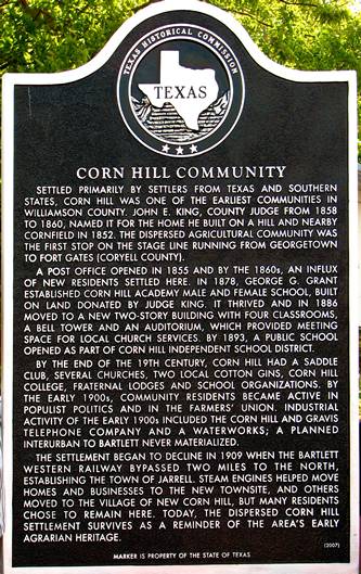 Corn Hill community historical marker, Texas