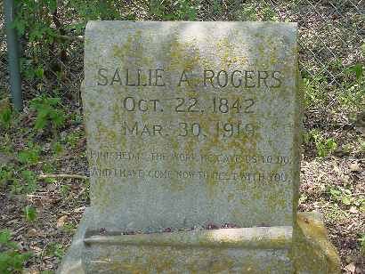Decke TX Rogers Cemetery Sallie Rogers Tombstone