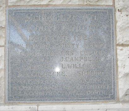 1924 Schleicher County Courthouse cornerstone, Eldorado, TExas