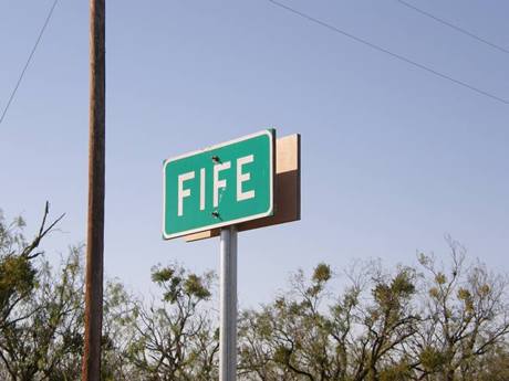 Fife Texas city limit sign