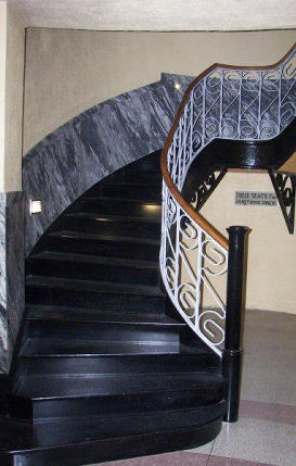 Georgetown, TX - The restored 1911 Williamson County courthouse staircase 
