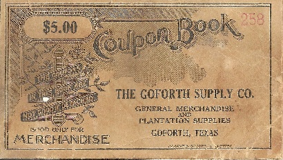 TX Goforth Supply Co. $5.00 Coupon Book
