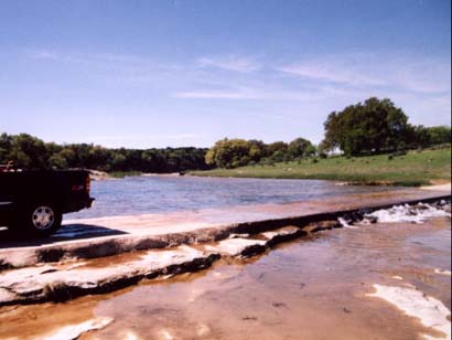 Low water crossing near Hilda, Texas