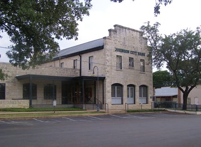 Johnson City Bank, Texas, early morning
