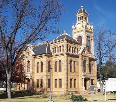 Llano Texas,  Llano County courthouse with its  restored  clock tower