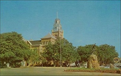 Llano County courthouse, Texas 1960s