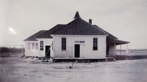 TX - Llano County, Lone Grove schoolhouse old photo