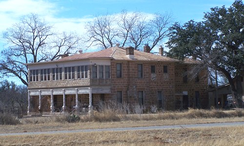 Stone building near Mason, Texas