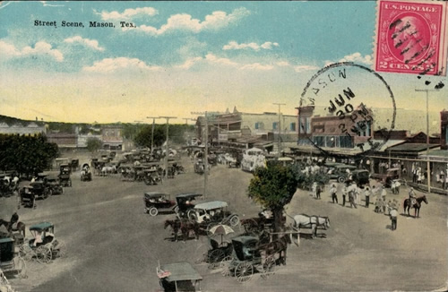 Mason, Texas 1920 street scene