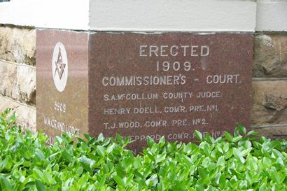 Mason, Texas - Mason County Courthouse cornerstone
