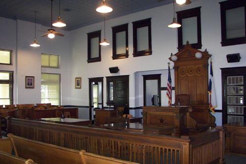 Mason, Texas - Mason County Courthouse destrict courtroom