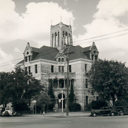 Comal County courthouse, Texas old photo