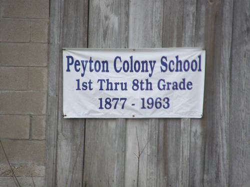 Blanco County, Texas - Peyton Colony  School 1877-1963